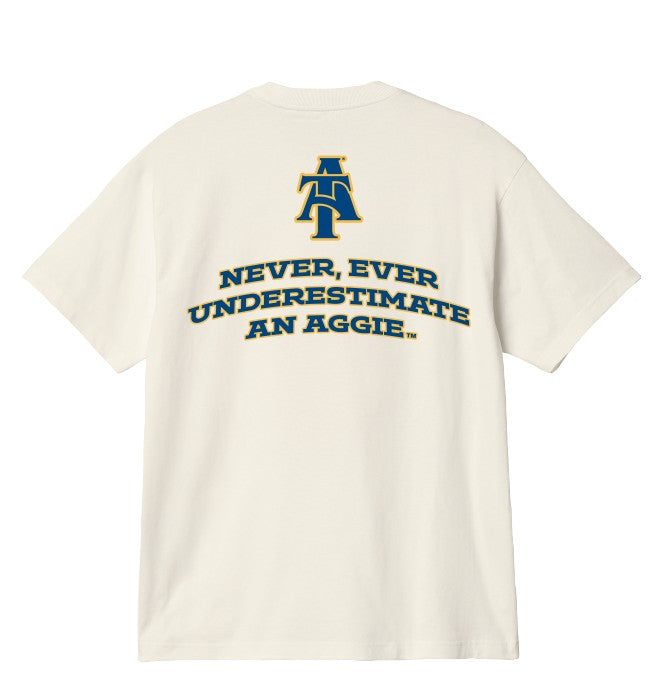 North Carolina A&T - NCAT Aggie LOGO - "Aggies over Everything" Unisex Heavyweight 100% Cotton HBCU Family T-Shirt