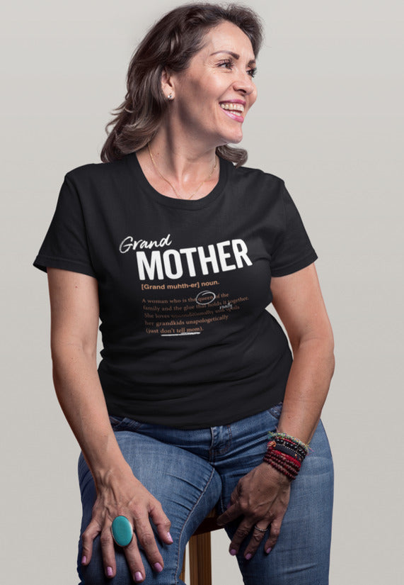 XS (0-2) / Black T-shirt Grandmother logo 2.0 matching family t-shirt - Tony by Toni