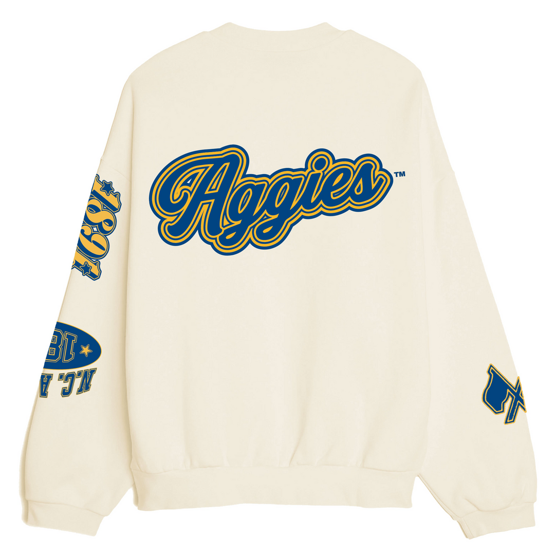 North Carolina A&T - NCAT Aggie LOGO-Land Unisex Sponge Cotton HBCU Family Sweatshirt Shirt