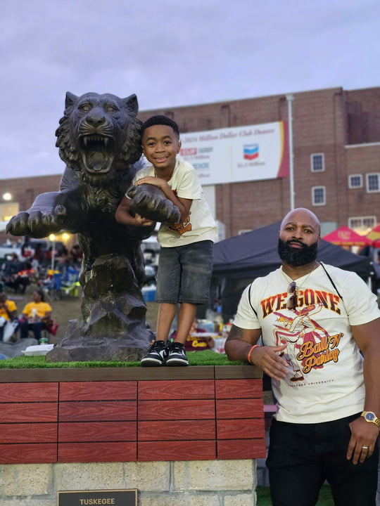 Tuskegee University - TU "Ball N Parlay" Unisex Heavyweight 100% Cotton HBCU Unisex Family T-Shirt