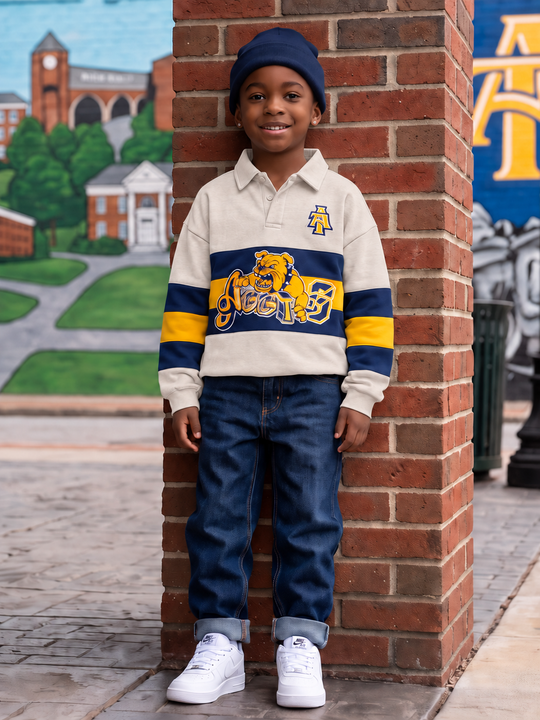 NC A&T - YOUTH Aggie Bulldog Fleece Raglan