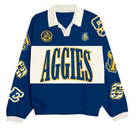 PREORDER: NCAT - “The Centennial” Aggie Script HBCU Fleece Raglan in navy