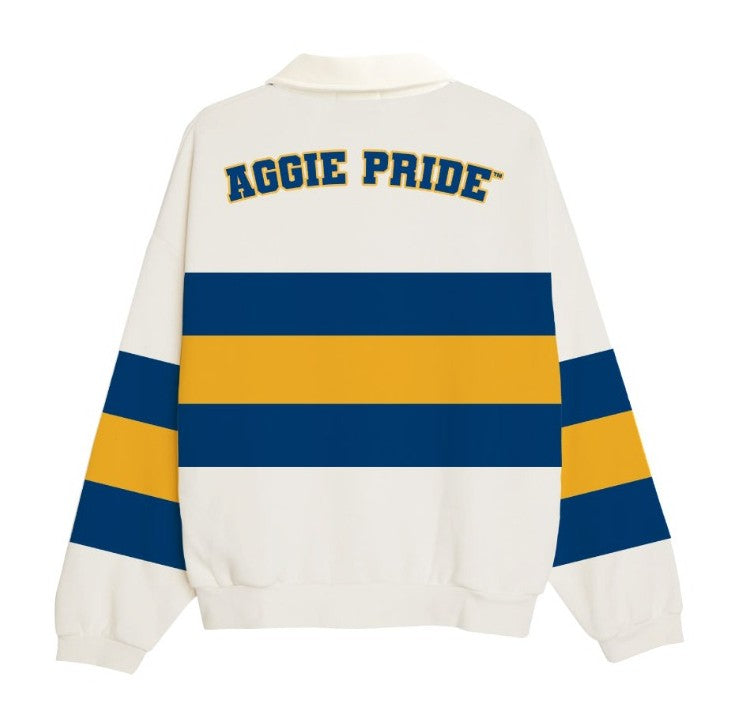 PREORDER: NCAT - Aggie Bulldog HBCU Fleece Raglan in cream