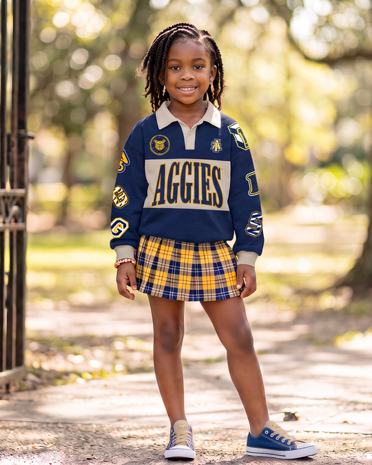 NC A&T - YOUTH “The Centennial” Aggie Script Fleece Raglan
