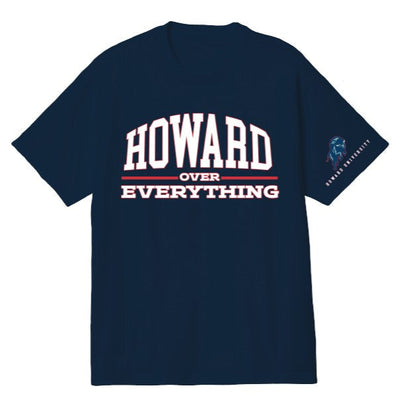 Howard University - Howard Over Everything Unisex Heavyweight 100% Cotton HBCU Family T-Shirt