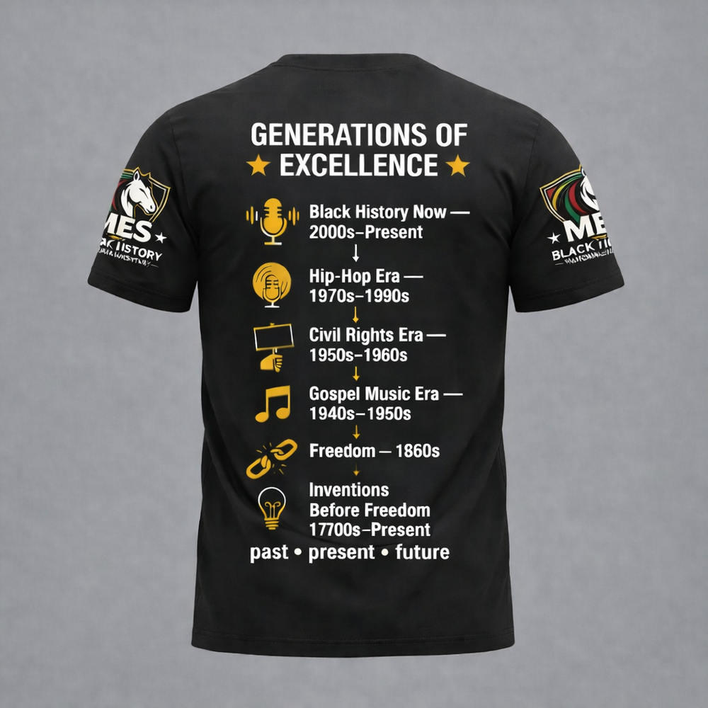 Pre-Order: MES - 2026 Black History Unisex T-Shirt (Spirit Gear)
