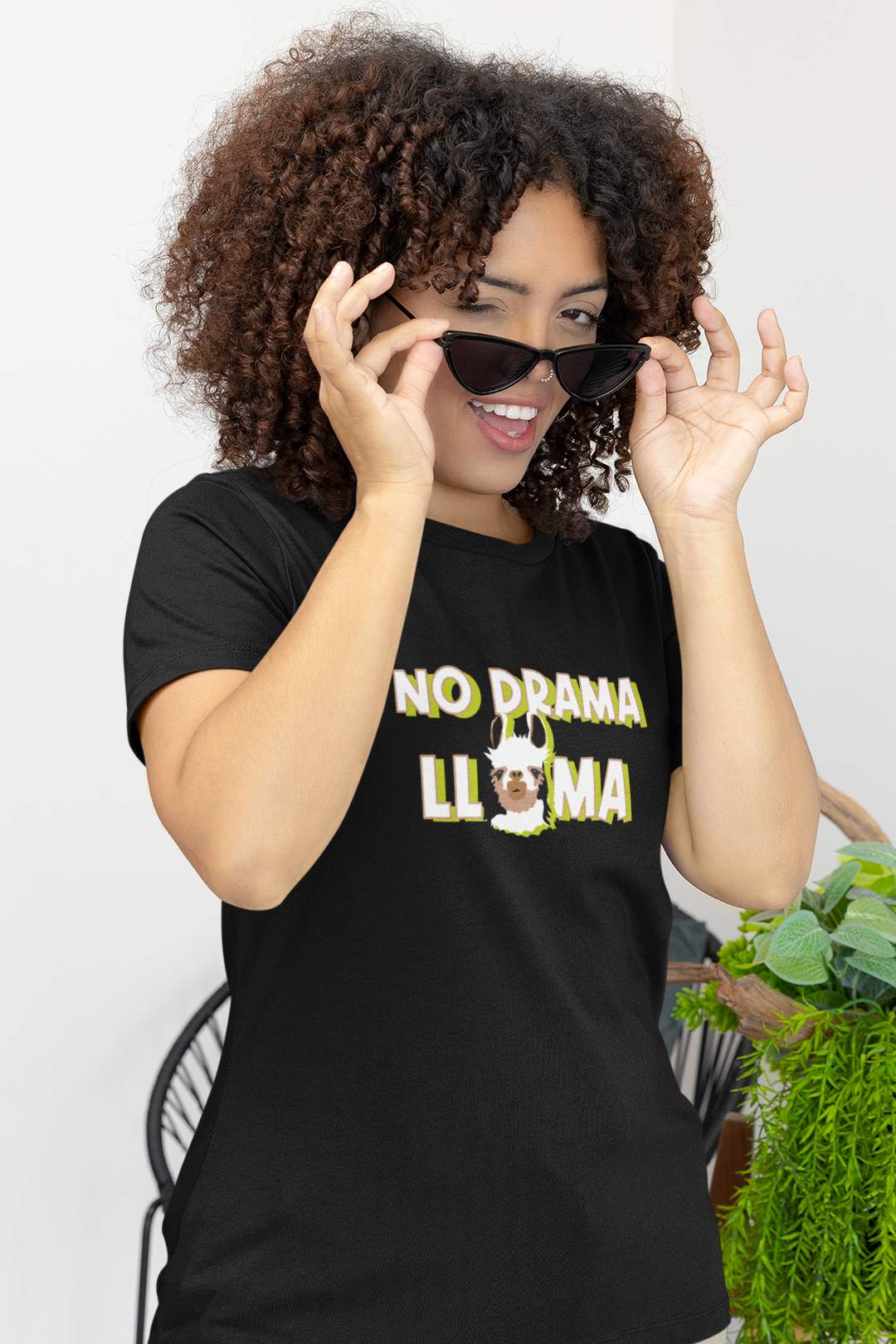 No Drama Llama - Matching Llama Family T-Shirt