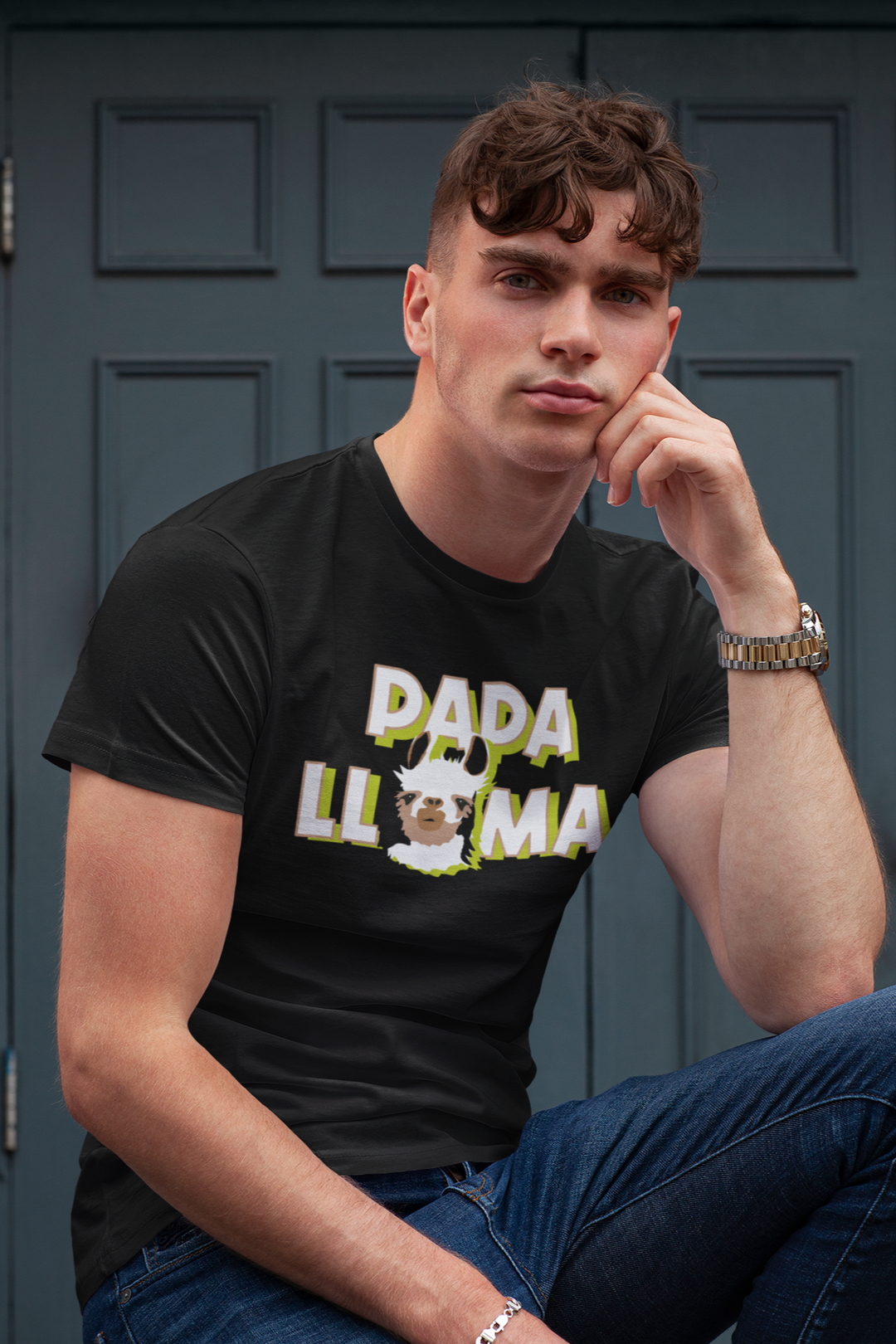 Papa Llama - Matching Llama Family T-Shirt