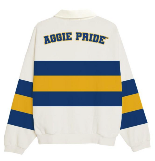 PREORDER: NCAT - YOUTH Aggie Bulldog HBCU Fleece Raglan in cream