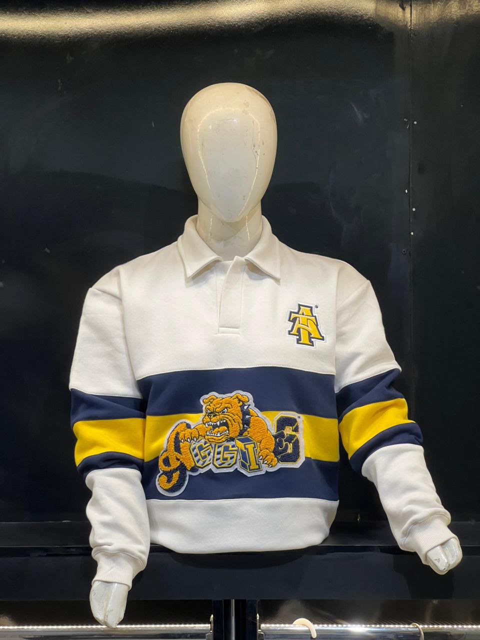PREORDER: NCAT - Aggie Bulldog HBCU Fleece Raglan in cream