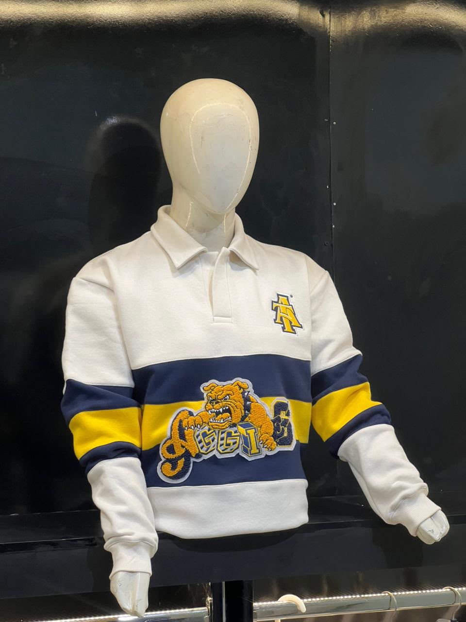 PREORDER: NCAT - Aggie Bulldog HBCU Fleece Raglan in cream