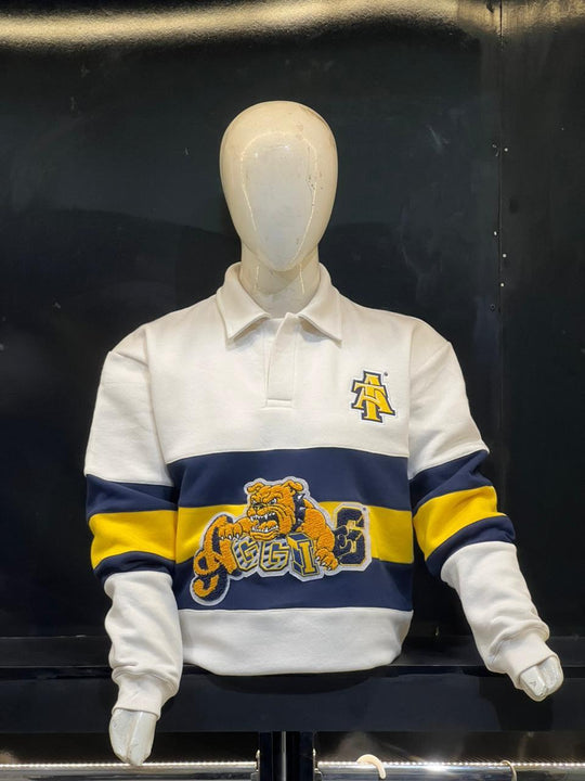PREORDER: NCAT - YOUTH Aggie Bulldog HBCU Fleece Raglan in cream