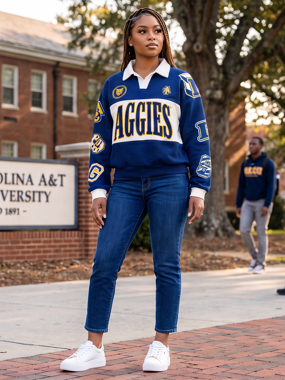 PREORDER: NC A&T - ADULT “The Centennial” Aggie Script Fleece Raglan