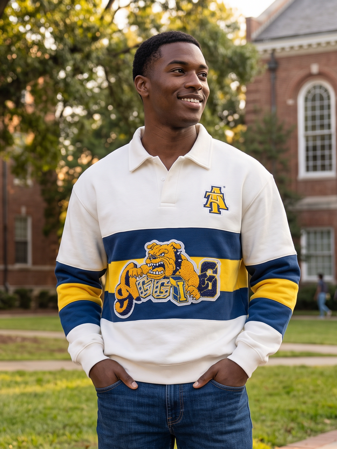 PREORDER: NC A&T - ADULT Aggie Bulldog Fleece Raglan