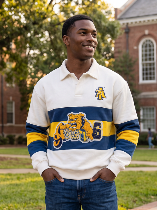 PREORDER: NC A&T - ADULT Aggie Bulldog Fleece Raglan