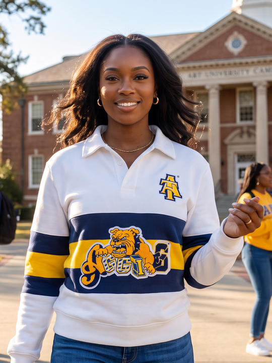 PREORDER: NC A&T - ADULT Aggie Bulldog Fleece Raglan