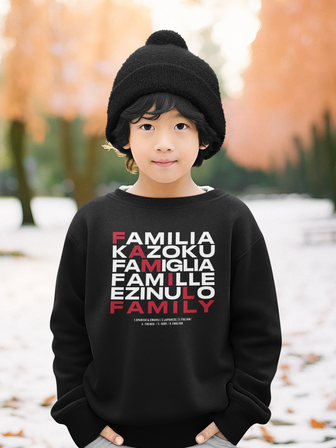 Family in Every Language - Unisex Sweatshirt (Kids)