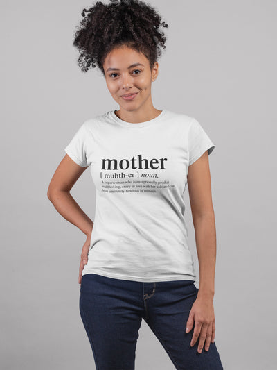 S (4-6) / White T-shirt Mother Logo Matching Family Tshirt (FINAL SALE) - Tony by Toni