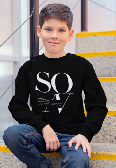 2T / Black sweatshirt Son Logo Remix - Toddler/Youth Sweatshirt - Tony by Toni