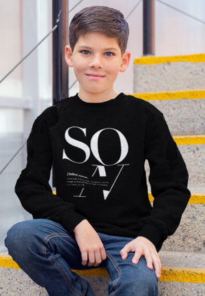 2T / Black sweatshirt Son Logo Remix - Toddler/Youth Sweatshirt - Tony by Toni