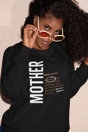 XS (0-2) / Black sweatshirt Mother logo 2.0 matching family sweatshirt - Tony by Toni