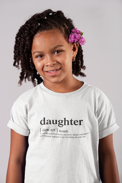 12-18M / White T-shirt Daughter Logo Matching Family Tshirt (FINAL SALE) - Tony by Toni