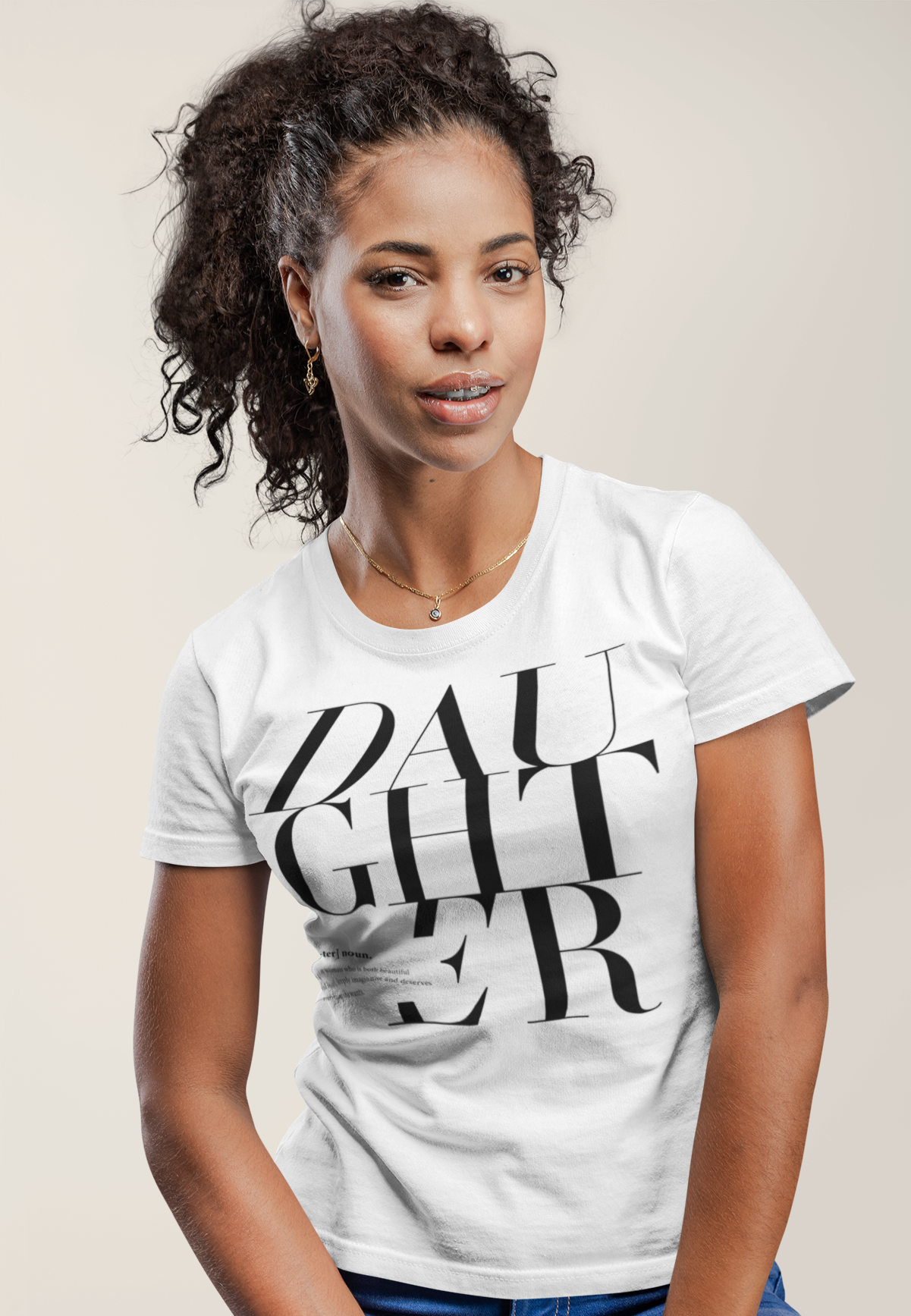 XS (0-2) T-shirt Daughter Logo Remix (Adult) - Matching Family T-shirt - Tony by Toni